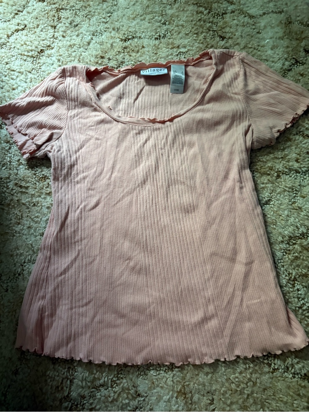Ribbed Scoop Neck Tee